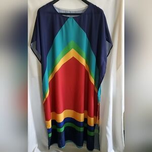 Colorful Geometric Kaftan Dress